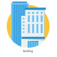 Building and tower icon concept vector