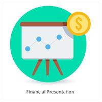 Financial Presentation and graphs icon concept vector