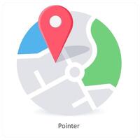 Pointer and arrow icon concept vector