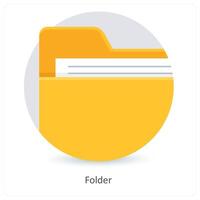 Folder and data icon concept vector