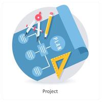Project and team icon concept vector