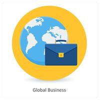 Global Business and globe icon concept vector