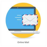 Online Mail and email icon concept vector