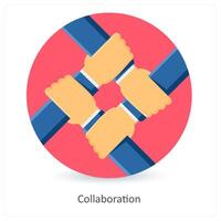 Collaboration and unity icon concept vector