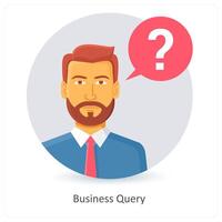 Business Query and query icon concept vector