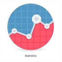 Statistics and graphs icon concept vector