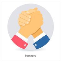 Partners and unity icon concept vector