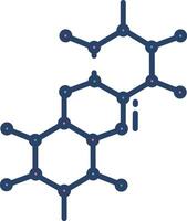 Molecule linear color illustration vector