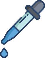 Dropper linear color illustration vector
