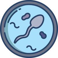 Sperm linear color illustration vector