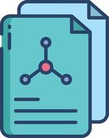 Document linear color illustration vector
