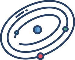 Orbit linear color illustration vector