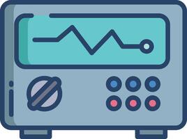 Oscilloscope linear color illustration vector