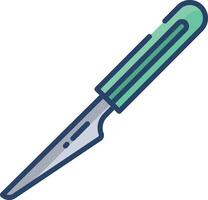 Scalpel linear color illustration vector