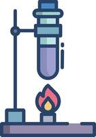 Test Tube linear color illustration vector