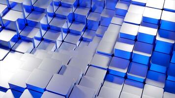 Abstract surface of moving cubes. Design. 3D texture with randomly moving up and down cubes. video