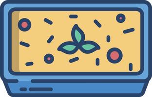 Bobotie linear color illustration vector