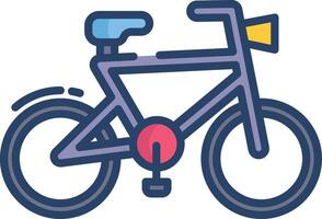 Bicycle linear color illustration vector