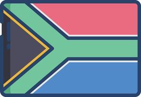 Flag linear color illustration vector