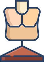 Mannequin linear color illustration vector