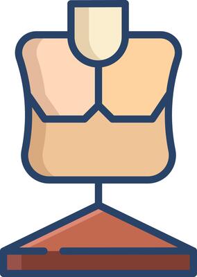 Mannequin linear color illustration
