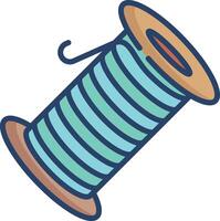 Thread linear color illustration vector