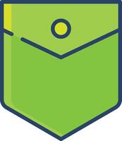 pocket linear color illustration vector