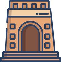 Voortrekker linear color illustration vector