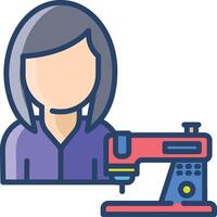Seam Ripper linear color illustration vector