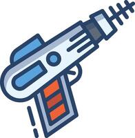Laser Gun linear color illustration vector
