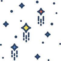 Star cluster linear color illustration vector