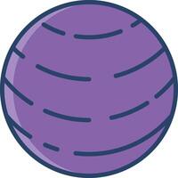 Neptune planet linear color illustration vector