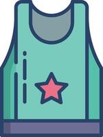 Tshirt linear color illustration vector