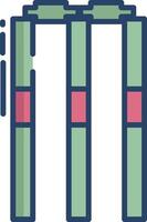 Wicket linear color illustration vector