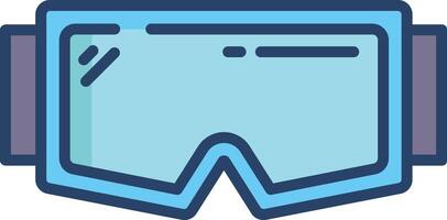Goggles linear color illustration vector
