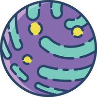 Mercury planet linear color illustration vector