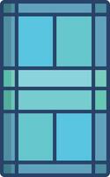 Batminton Stadium linear color illustration vector