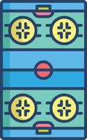 Handball Stadium linear color illustration vector