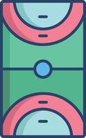 Handball Game linear color illustration vector