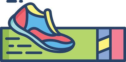 Running linear color illustration vector