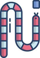 Snake linear color illustration vector