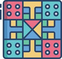 parchis linear color illustration vector