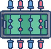 Table Soccer linear color illustration vector