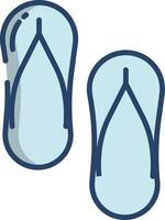 flip flop linear color illustration vector