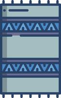 Towel linear color illustration vector