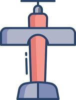 toy plane linear color illustration vector