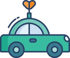toy car linear color illustration vector