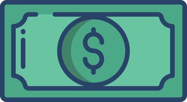 Dollar Money linear color illustration vector