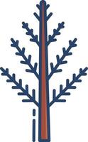 tree linear color illustration vector