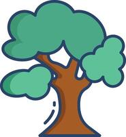 yew linear color illustration vector
